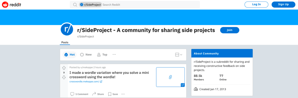 Top 100 Startup Directories To Submit Your Business 4 reddit-side-projects