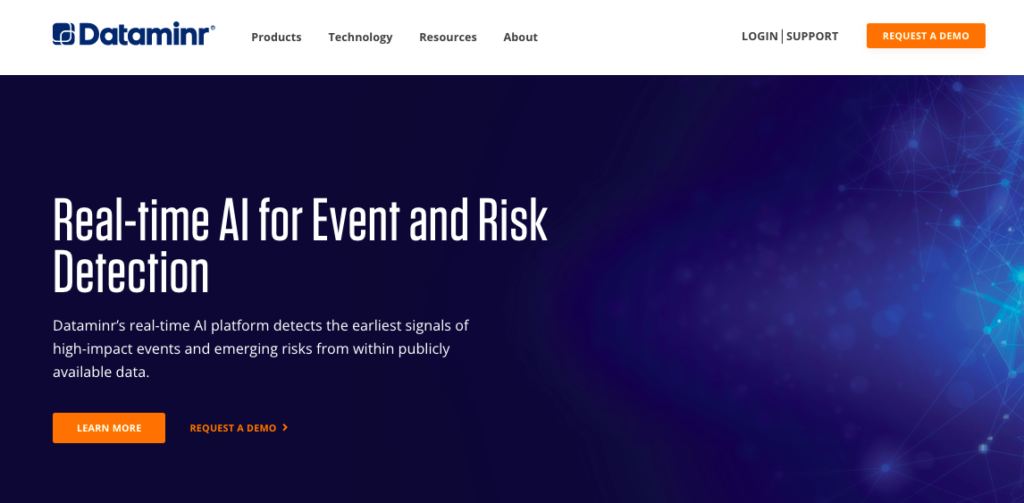 The Top 50 Fintech Saas Companies And Startups 37 dataminr-fintech-saas-company