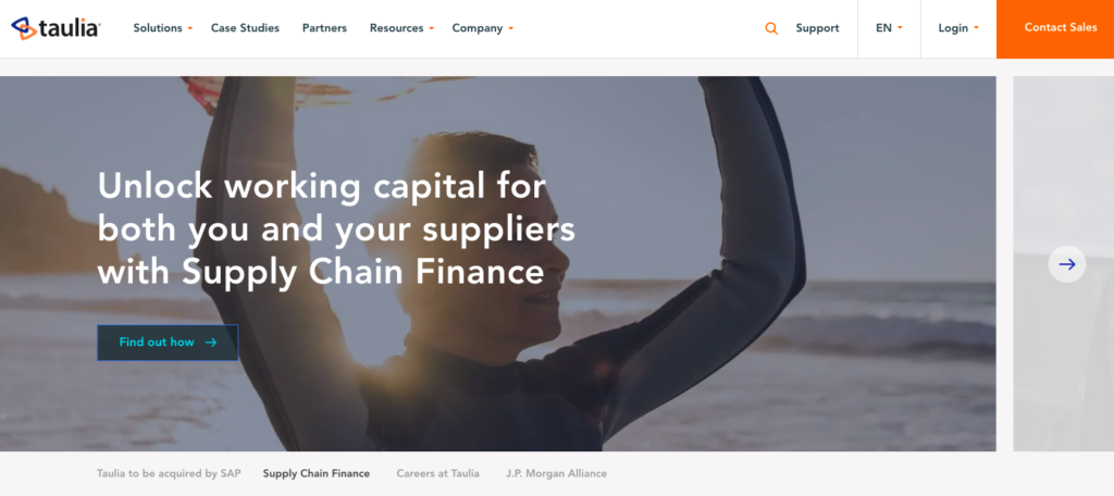 The Top 50 Fintech Saas Companies And Startups 40 taulia-fintech-saas-company