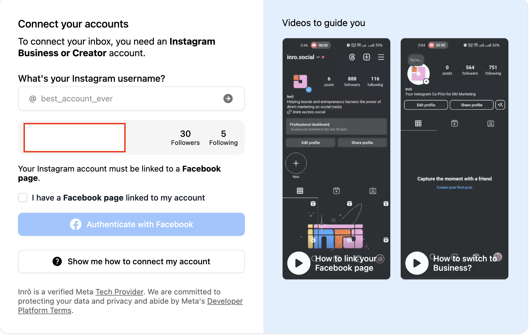 InrÅ 3 IG auth