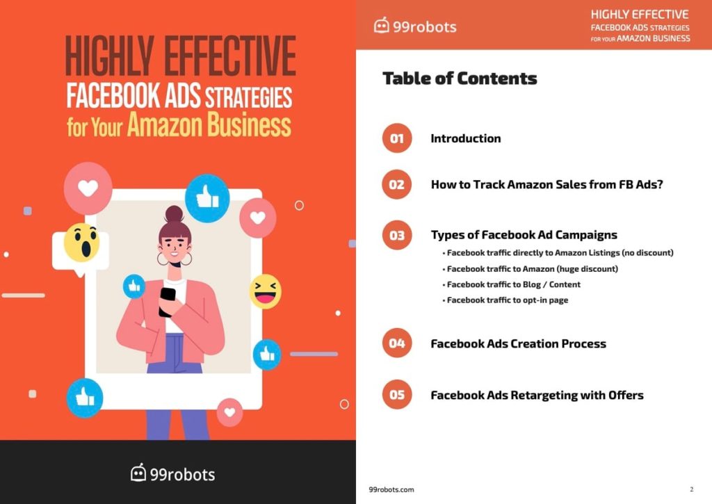 99Robots Highly Effective Facebook Ads Strategies for Your Amazon Business FP TOC