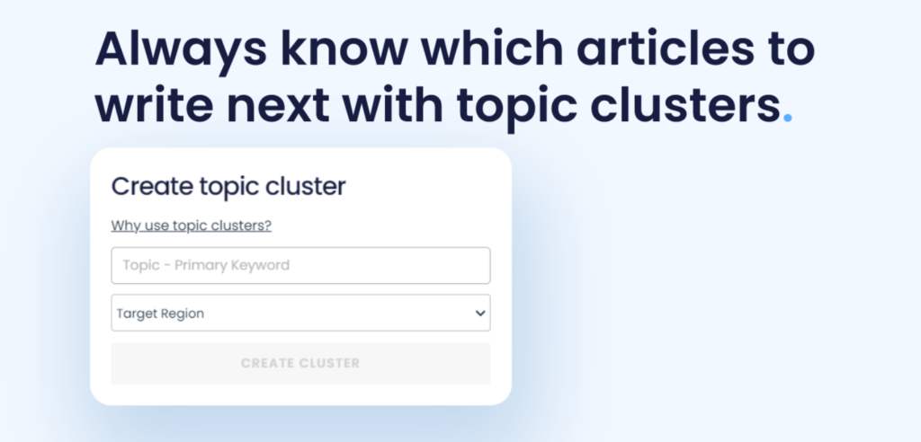 feature 1 topic clusters