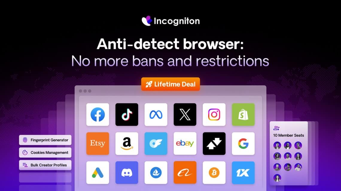 Incogniton - Anti-Detect Browser No More Bans or Restrictions